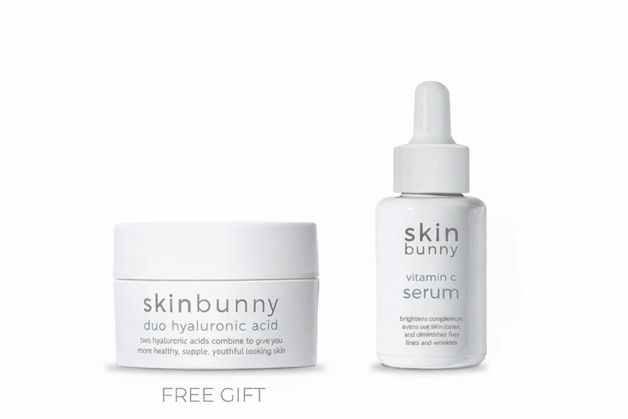 Skinbunny Vitamin C Serum with Duo Hyaluronic Acid Moisturiser absolutely FREE